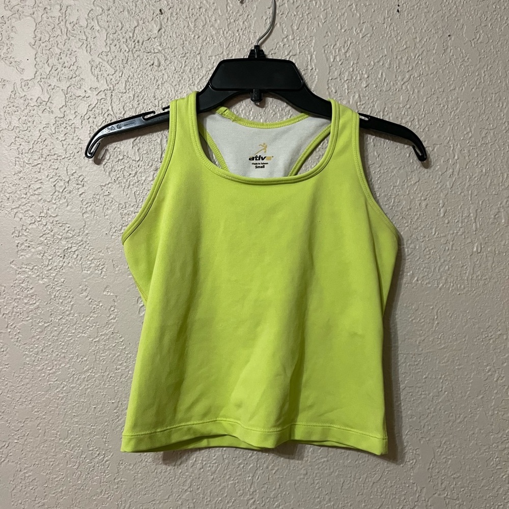 Ativa Workout Tank Top | Neon Yellow - Picture 2 of 9
